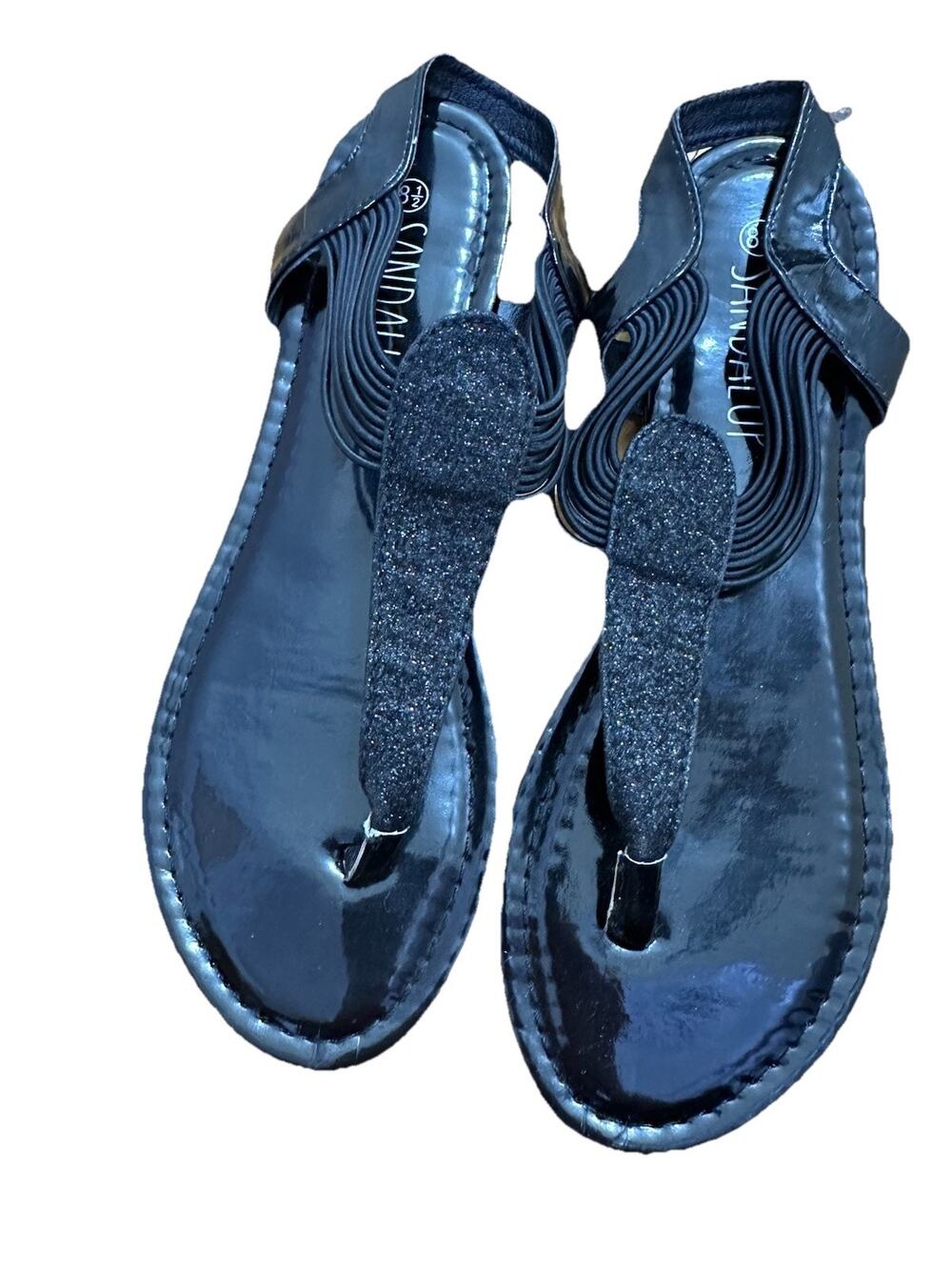 SANDALUP Women’s Black Flat Sandals Size 8.5